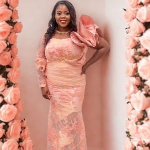 Peach-toned Gown