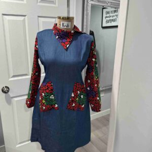 Denim Ankara Dress