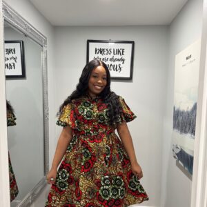 Red Floral Skater Dress